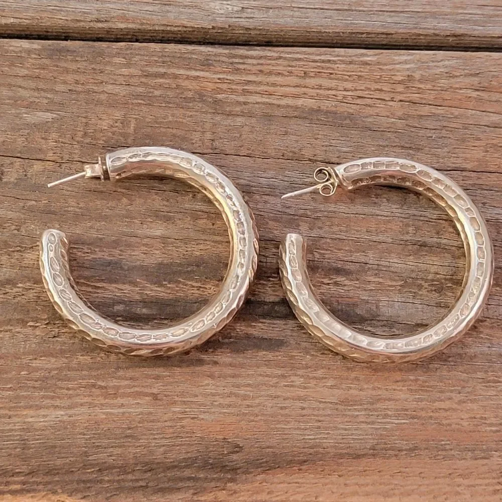 Sterling Handcrafted Hammered 1 5/8